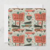 Retro Route 66 Motel Kerstmis (Voorkant)