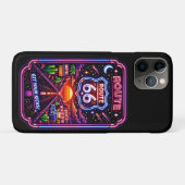 Retro Route 66 Neon Zonsondergang Telefoon Accesso Case-Mate iPhone Case (Achterkant (horizontaal))