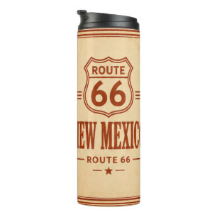 Retro Route 66 New Mexico Snelweg Avontuur Thermosbeker