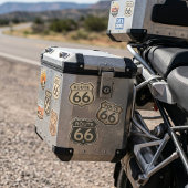 Retro Route 66 Schild 16 Stickerblad Verweerd Sticker