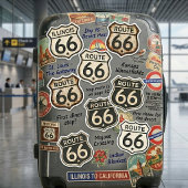 Retro Route 66 Schild 16 Stickerblad Verweerd Sticker