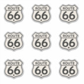 Retro Route 66 Schild Aangepast Sticker (Voorkant)