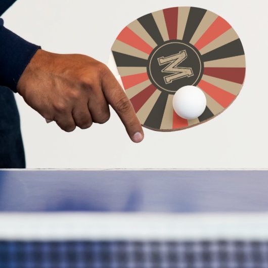 Retro Route 66 Sunburst Paddle Tafeltennisbatje (Insitu)