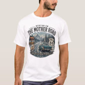 Retro Route 66 Winter Roadtrip T-shirt (Voorkant)