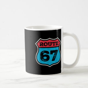 Retro Route 67 Zes Zeven Meme 67ste Verjaardag 80s Koffiemok