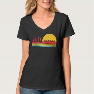 Retro Rowing Evolution Rowboat Paddling Canoeing K T-shirt