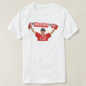 Retro  Roy Keane Soccer Umbro Large T-shirt (Design voorkant)