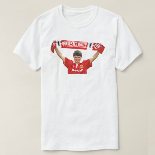 Retro Roy Keane Soccer Umbro Large T-shirt (Design voorkant)