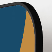 Retro Royal Gold Drie Cirkel Streep met Naam Pickleball Paddle (Links Detail)