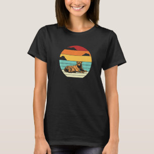 Retro royal tijger wild cat, roofdierkat, Siberisc T-shirt