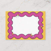 Retro roze advies & wensen afstuderen informatiekaartje (Achterkant)