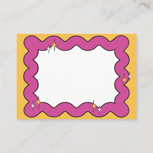 Retro roze advies & wensen afstuderen informatiekaartje (Achterkant)