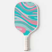 Retro Roze Aqua  Pickleball Paddle (Voorkant)