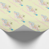  Retro Roze Baby shower inpakpapier (Hoek)