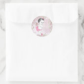 Retro Roze Baby Shower Stickers (Tas)