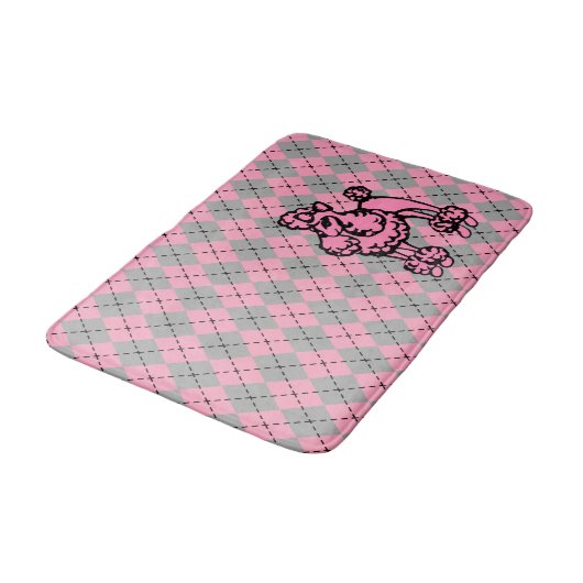 Retro Roze basisstation Rug Bath Mat (Gekanteld)