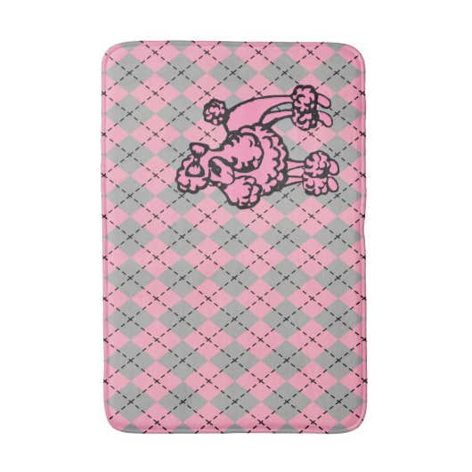 Retro Roze basisstation Rug Bath Mat (Voorkant Verticaal)