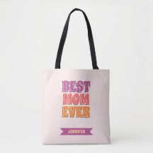 Retro Roze Beste Moeder Ooit Aangepaste Naam Kleur