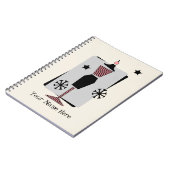 Retro Roze & Black Dress Form Mannequin-laptop Notitieboek (Linkerzijde)