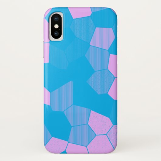 Retro Roze/blauw Case-Mate iPhone Case (Achterkant)