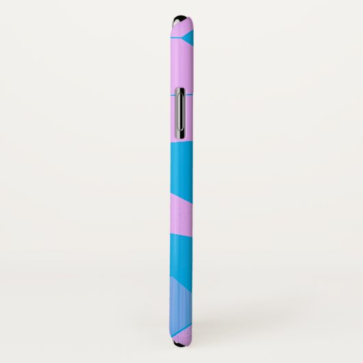 Retro Roze/blauw Case-Mate iPhone Case (Achterkant / rechts)