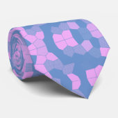 Retro Roze/blauw Stropdas (Opgerold)