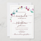 Retro roze blauwgroen rood goudbruin kaart (Voorkant)