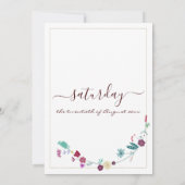 Retro roze blauwgroen rood goudbruin kaart (Achterkant)