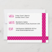 Retro Roze Blikham Can Caravan Glamping Kaart (Achterkant)