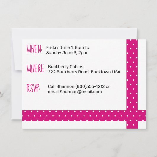 Retro Roze Blikhamer Caravan Glamping Kaart (Achterkant)