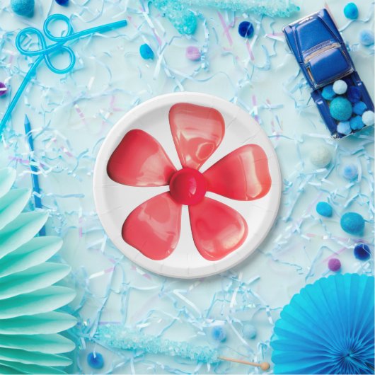 Retro Roze bloem - lenteteelt - bruiloft Papieren Bordje (Feest)