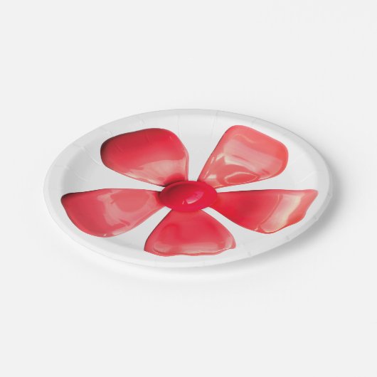 Retro Roze bloem - lenteteelt - bruiloft Papieren Bordje (Gekanteld)