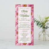 Retro roze bloemen daisy patroon (Staand voorkant)