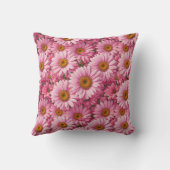 Retro roze bloemen daisy patroon kussen (Achterkant)