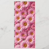 Retro roze bloemen daisy patroon menu (Achterkant)