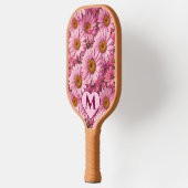 Retro roze bloemen daisy patroon pickleball paddle (Links)
