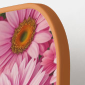 Retro roze bloemen daisy patroon pickleball paddle (Links Detail)