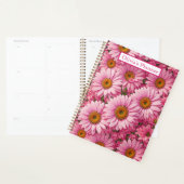 Retro roze bloemen daisy patroon planner (Display)