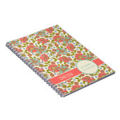 Retro Roze Bloemen Gepersonaliseerd Gebedsjournaal Notitieboek (Rechterzijde)