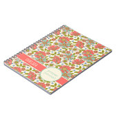 Retro Roze Bloemen Gepersonaliseerd Gebedsjournaal Notitieboek (Linkerzijde)