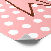 Retro Roze Boog Muurkunst Poster Print Decoratie (Hoek)