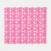 Retro Roze borden Bedroom Blanket Cadeft Fleece Deken (Voorkant (Horizontaal))