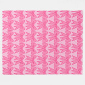 Retro Roze borden Bedroom Blanket Cadeft Fleece Deken (Voorkant (Horizontaal))