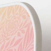 Retro roze botanische trendy patroon pickleball paddle (Links Detail)