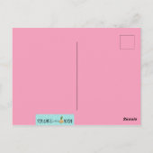 Retro Roze Briefkaart met handpalmen (Achterkant)