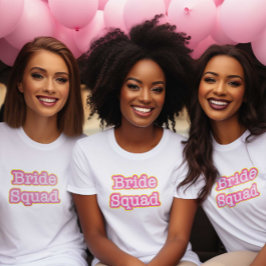 Retro Roze Bruidsmeisjes T-shirt