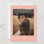 Retro Roze bruiloft Save The Date (Achterkant)
