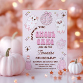 Retro Roze Bruin Halloween Ghoul Gang Verjaardag Kaart
