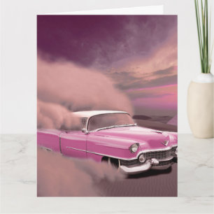 RETRO ROZE CADDY LEGTIMKAARTEN KAART