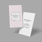 Retro Roze Candidastrepen Bakkerij Visitekaartje